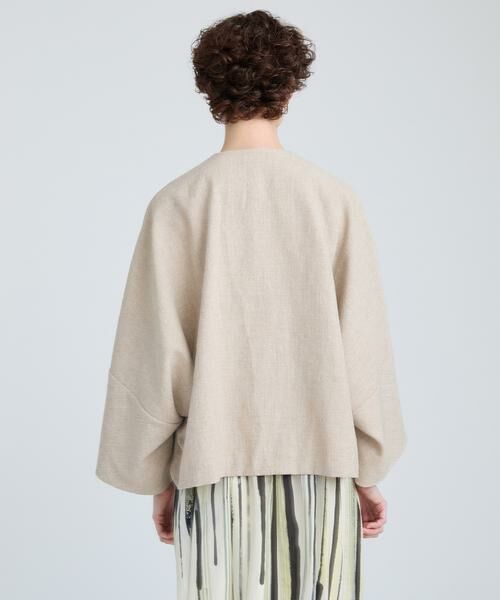 HOUSE OF LOTUS / ハウス オブ ロータス ノーカラージャケット | コードエンブロイダリードルマンスリーブコート | 詳細3