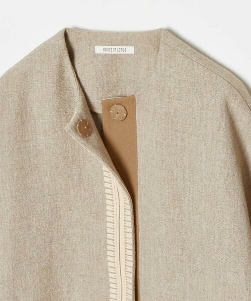 HOUSE OF LOTUS / ハウス オブ ロータス ノーカラージャケット | コードエンブロイダリードルマンスリーブコート | 詳細5