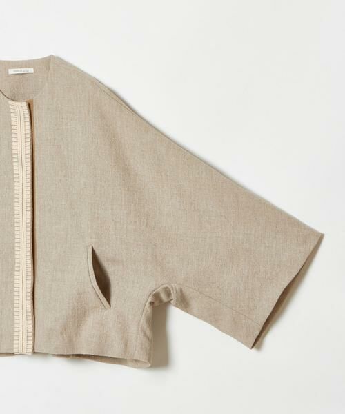 HOUSE OF LOTUS / ハウス オブ ロータス ノーカラージャケット | コードエンブロイダリードルマンスリーブコート | 詳細6