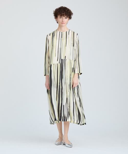 HOUSE OF LOTUS/ハウス オブ ロータス シルクストライプワンピース アイボリー 2 HOUSE OF LOTUS/ハウス オブ ロータス シルクストライプワンピース アイボリー 2