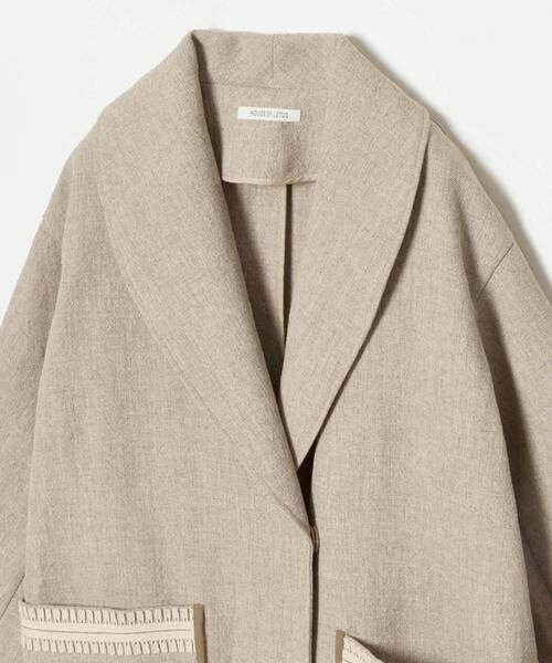 HOUSE OF LOTUS / ハウス オブ ロータス その他アウター | コードエンブロイダリーショールカラーコート | 詳細4