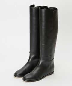 最終値下げ　NEBULONI E. ブラックロングブーツ 6.5cmヒール NEBULONI E ネブローニ ロングブーツ レザー ヒール6.5cm 秋冬