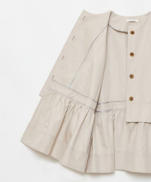 HOUSE OF LOTUS / ハウス オブ ロータス ノーカラージャケット | コットンリネンティアードジャケット | 詳細13