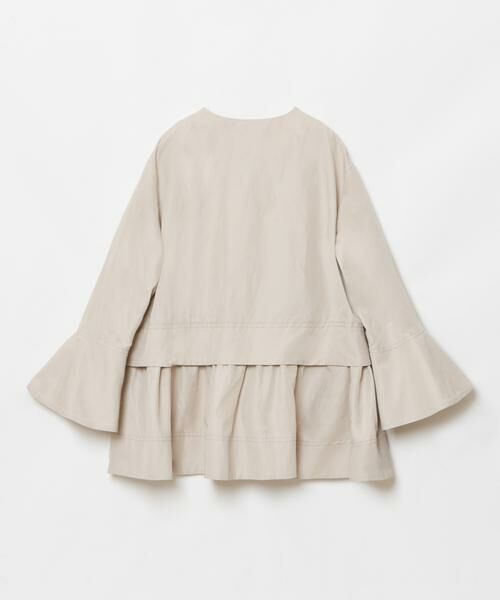 HOUSE OF LOTUS / ハウス オブ ロータス ノーカラージャケット | コットンリネンティアードジャケット | 詳細14