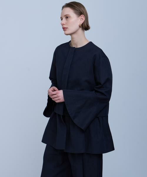 HOUSE OF LOTUS/ハウス オブ ロータス コットンリネンティアードジャケット ネイビー 2 HOUSE OF LOTUS/ハウス オブ ロータス コットンリネンティアードジャケット ネイビー 2