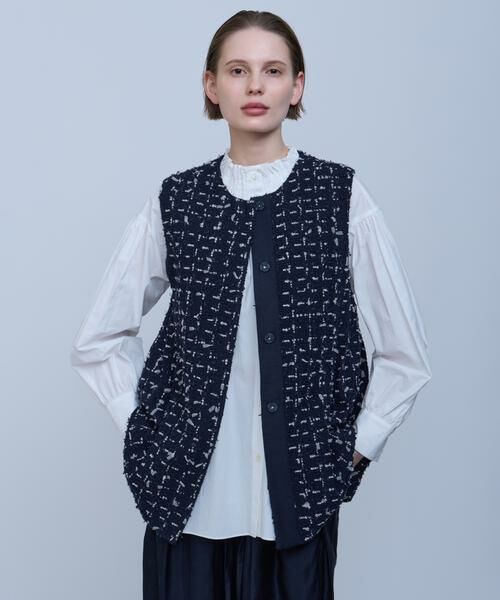 HOUSE OF LOTUS / ハウス オブ ロータス ベスト | フラッグモールファンシーサイドタックジレ | 詳細6