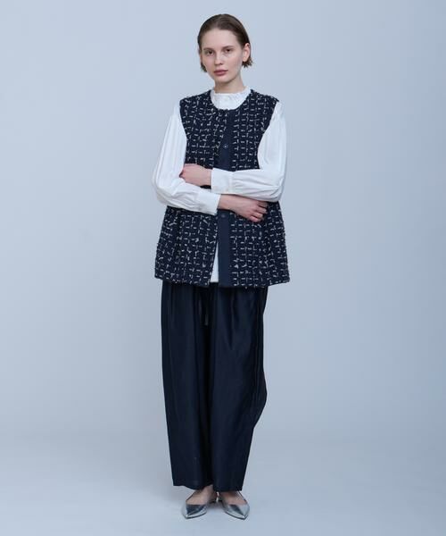 HOUSE OF LOTUS / ハウス オブ ロータス ベスト | フラッグモールファンシーサイドタックジレ | 詳細8