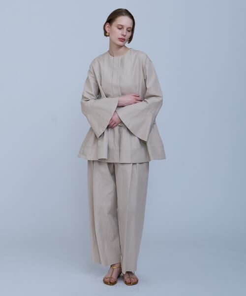 HOUSE OF LOTUS / ハウス オブ ロータス パンツ | コットンリネンレイヤードタックパンツ | 詳細3