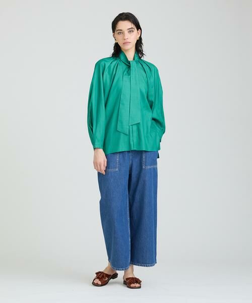 HOUSE OF LOTUS/ハウス オブ ロータス ダスティーツイルフォルムスリーブブラウス グリーン 2 HOUSE OF LOTUS/ハウス オブ ロータス ダスティーツイルフォルムスリーブブラウス グリーン 2