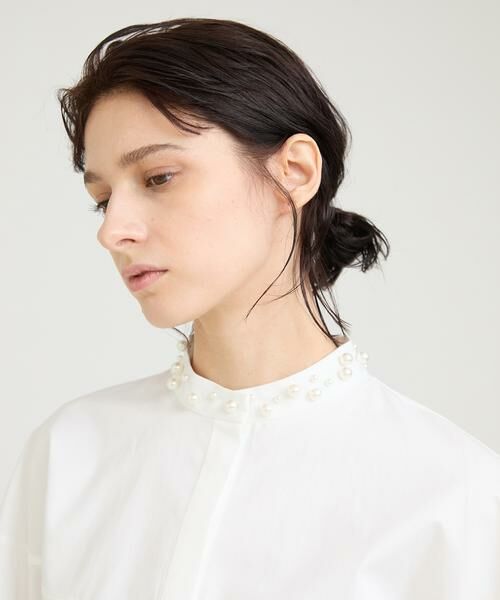 HOUSE OF LOTUS / ハウス オブ ロータス シャツ・ブラウス | コットンサテンランダムパールシャツ | 詳細3