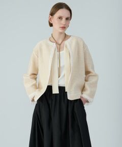 HOUSE OF LOTUS / ハウス オブ ロータス ノーカラージャケット | ツイードジャカードジャケット