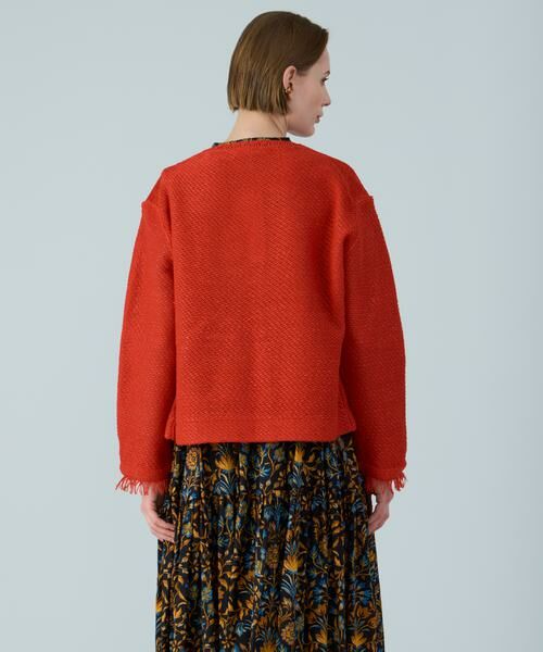 HOUSE OF LOTUS / ハウス オブ ロータス ノーカラージャケット | ツイードジャカードジャケット | 詳細11