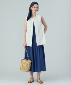 HOUSE OF LOTUS / ハウス オブ ロータス ベスト | コットンダブルクロスサイドタックジレ