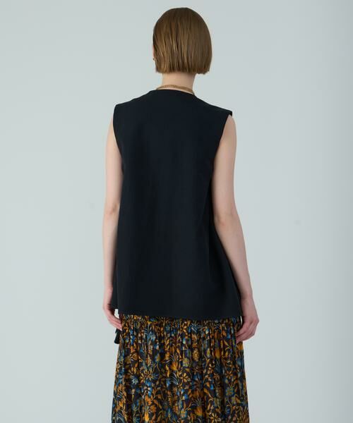 HOUSE OF LOTUS / ハウス オブ ロータス ベスト | コットンダブルクロスサイドタックジレ | 詳細14