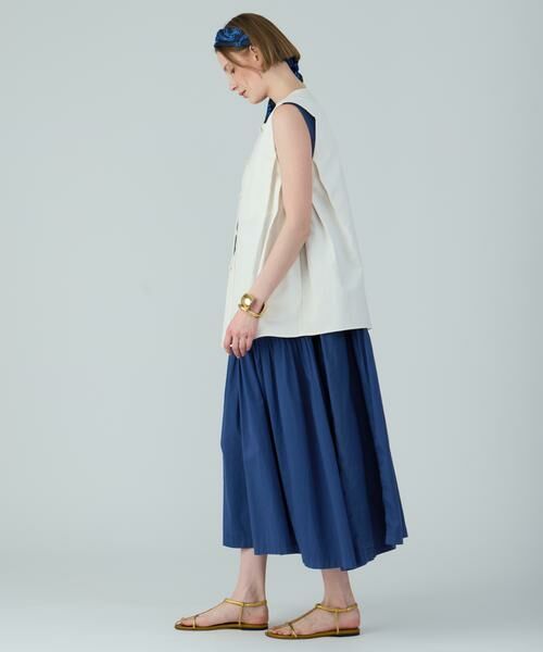 HOUSE OF LOTUS / ハウス オブ ロータス ベスト | コットンダブルクロスサイドタックジレ | 詳細4