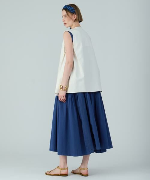 HOUSE OF LOTUS / ハウス オブ ロータス ベスト | コットンダブルクロスサイドタックジレ | 詳細5