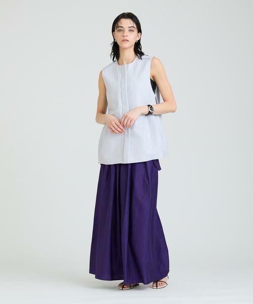 HOUSE OF LOTUS / ハウス オブ ロータス ベスト | コットンダブルクロスサイドタックジレ | 詳細7