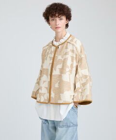 HOUSE OF LOTUS / ハウス オブ ロータス ノーカラージャケット | ジオメトリックジャカードジャケット