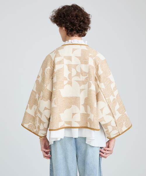 HOUSE OF LOTUS / ハウス オブ ロータス ノーカラージャケット | ジオメトリックジャカードジャケット | 詳細4