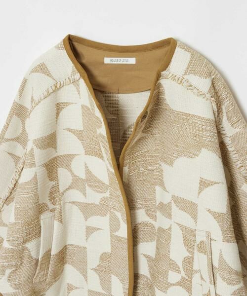 HOUSE OF LOTUS / ハウス オブ ロータス ノーカラージャケット | ジオメトリックジャカードジャケット | 詳細6