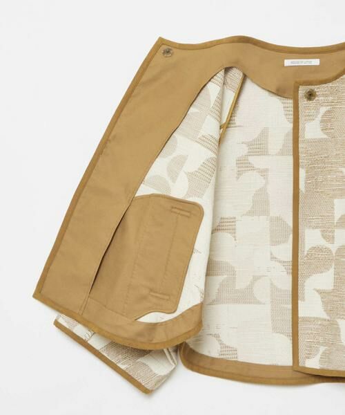 HOUSE OF LOTUS / ハウス オブ ロータス ノーカラージャケット | ジオメトリックジャカードジャケット | 詳細8