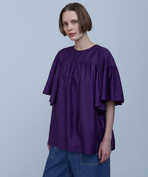 HOUSE OF LOTUS / ハウス オブ ロータス シャツ・ブラウス | ライトモールスキンオフショルダーフレアスリーブブラウス | 詳細4