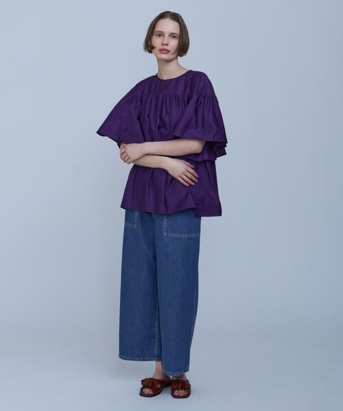 HOUSE OF LOTUS / ハウス オブ ロータス シャツ・ブラウス | ライトモールスキンオフショルダーフレアスリーブブラウス | 詳細7