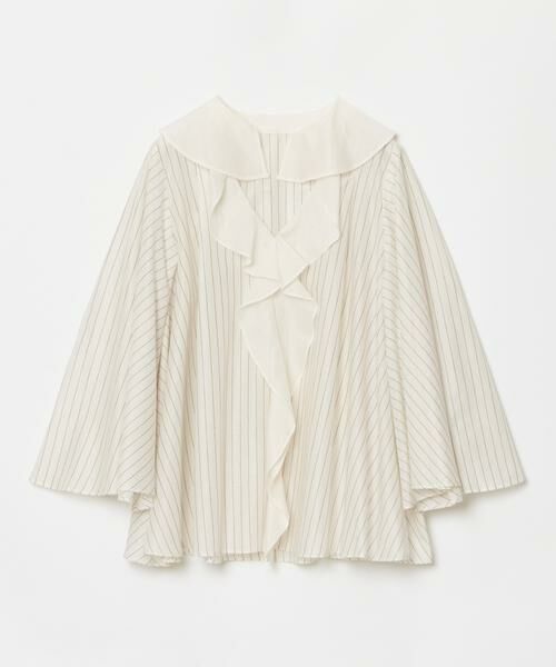 HOUSE OF LOTUS / ハウス オブ ロータス シャツ・ブラウス | シャイニーストライプラッフルブラウス | 詳細1