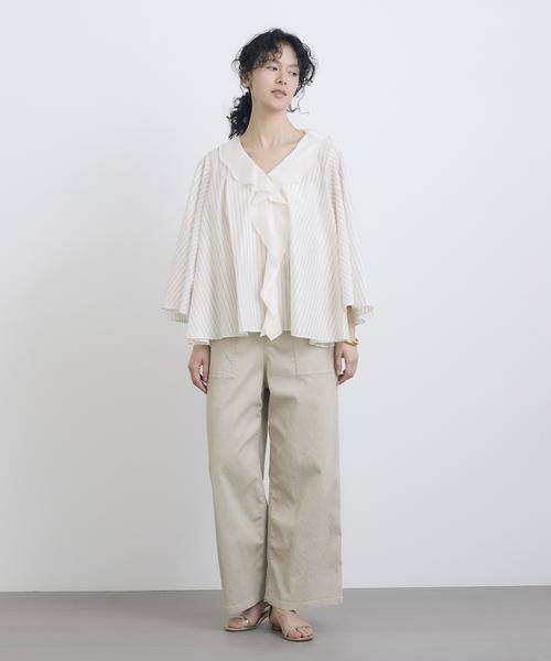 HOUSE OF LOTUS / ハウス オブ ロータス シャツ・ブラウス | シャイニーストライプラッフルブラウス | 詳細4