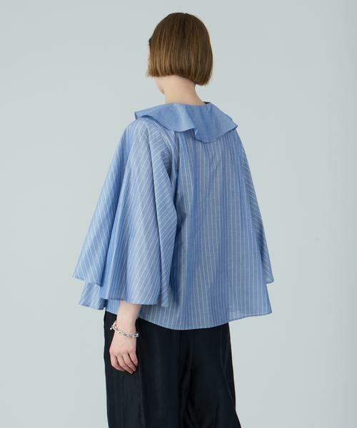 HOUSE OF LOTUS / ハウス オブ ロータス シャツ・ブラウス | シャイニーストライプラッフルブラウス | 詳細9