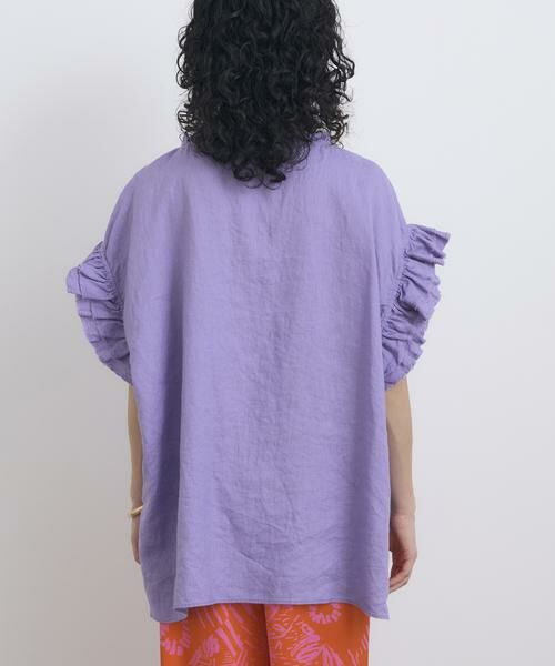 HOUSE OF LOTUS / ハウス オブ ロータス シャツ・ブラウス | リネンフリルブラウス | 詳細10