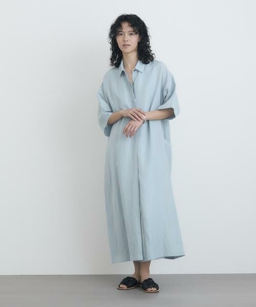 HOUSE OF LOTUS/ハウス オブ ロータス レイヤードライク ブライトシャツワンピース サックス 2 HOUSE OF LOTUS/ハウス オブ ロータス レイヤードライク ブライトシャツワンピース サックス 2