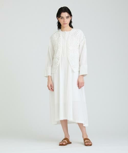 HOUSE OF LOTUS / ハウス オブ ロータス ワンピース | エンブロイダリーサッカーワンピース | 詳細3