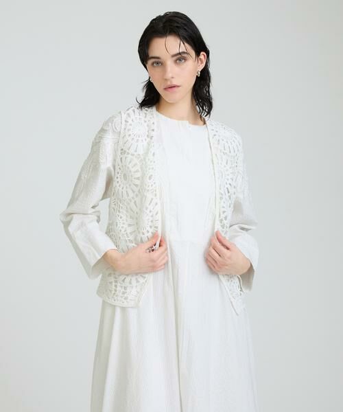 HOUSE OF LOTUS / ハウス オブ ロータス ワンピース | エンブロイダリーサッカーワンピース | 詳細7