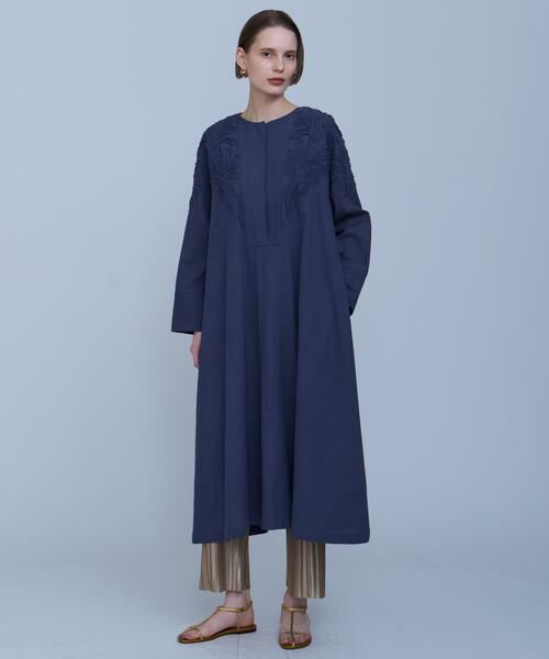 HOUSE OF LOTUS/ハウス オブ ロータス エンブロイダリーサッカーワンピース ネイビー 2 HOUSE OF LOTUS/ハウス オブ ロータス エンブロイダリーサッカーワンピース ネイビー 2