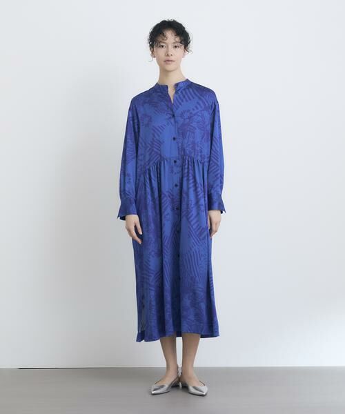 HOUSE OF LOTUS/ハウス オブ ロータス パッチワークフラワープリントワンピース ブルー 2 HOUSE OF LOTUS/ハウス オブ ロータス パッチワークフラワープリントワンピース ブルー 2