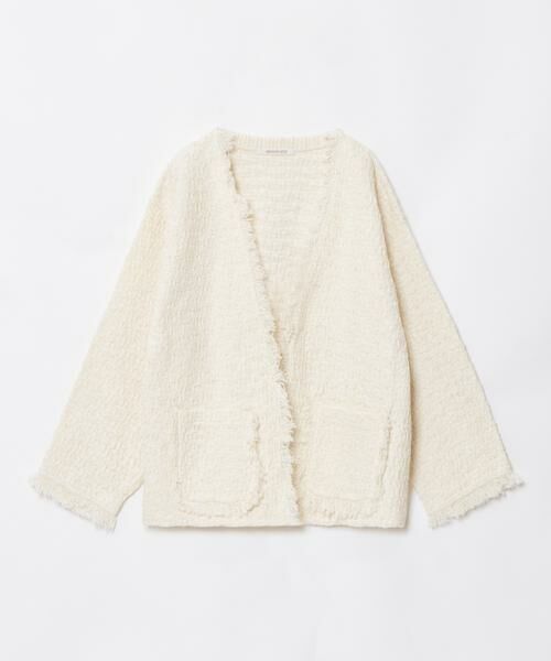 HOUSE OF LOTUS / ハウス オブ ロータス カーディガン・ボレロ | ミックスツイードノーカラーカーディガン | 詳細1