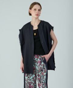 HOUSE OF LOTUS / ハウス オブ ロータス ベスト | リネンオックスフリンジジレ