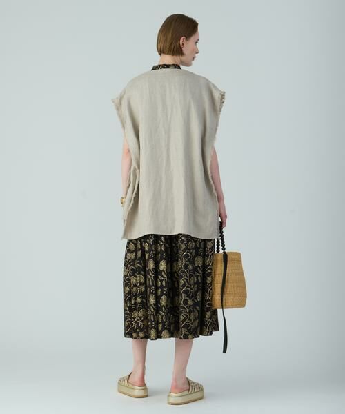 HOUSE OF LOTUS / ハウス オブ ロータス ベスト | リネンオックスフリンジジレ | 詳細2