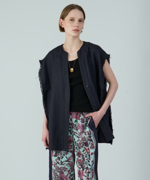 HOUSE OF LOTUS/ハウス オブ ロータス リネンオックスフリンジジレ ネイビー 2 HOUSE OF LOTUS/ハウス オブ ロータス リネンオックスフリンジジレ ネイビー 2