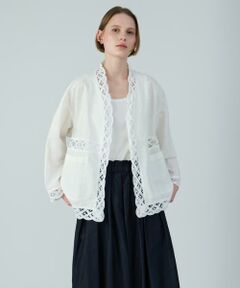 HOUSE OF LOTUS / ハウス オブ ロータス その他アウター | リネンコットンブレンドレースジャケット