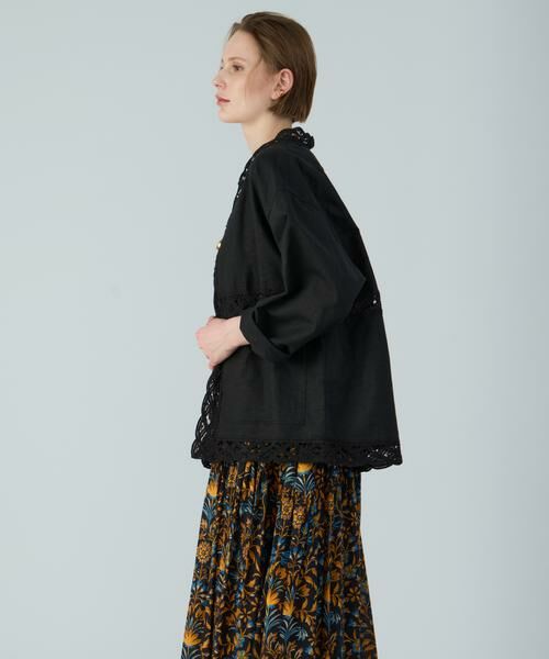 HOUSE OF LOTUS / ハウス オブ ロータス その他アウター | リネンコットンブレンドレースジャケット | 詳細5