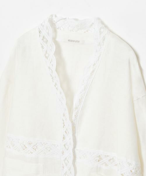 Merlette　定価7.4万円 カシュクールレースジャケット 花柄 ホワイト Merlette 定価7.4 カシュクールレースジャケット 花柄 ホワイト