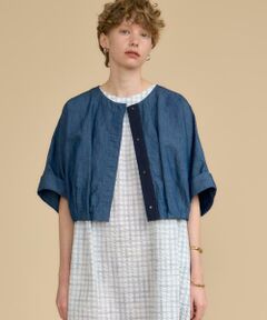 HOUSE OF LOTUS / ハウス オブ ロータス その他アウター | コットンリネンブレンドクロップドジャケット