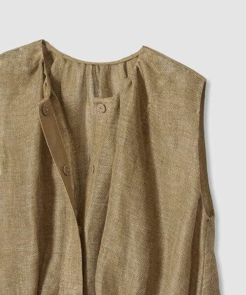 HOUSE OF LOTUS / ハウス オブ ロータス ベスト | リネンカラミギャザージレ | 詳細9