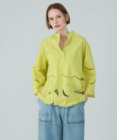 HOUSE OF LOTUS / ハウス オブ ロータス シャツ・ブラウス | コットンリネンブレンドスカラップ刺繍ブラウス