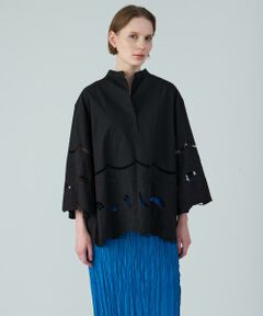 HOUSE OF LOTUS / ハウス オブ ロータス シャツ・ブラウス | コットンリネンブレンドスカラップ刺繍ブラウス