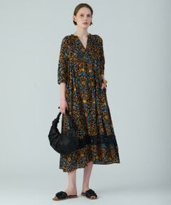 HOUSE OF LOTUS / ハウス オブ ロータス ワンピース | ボタニカルプリントヘムレースワンピース