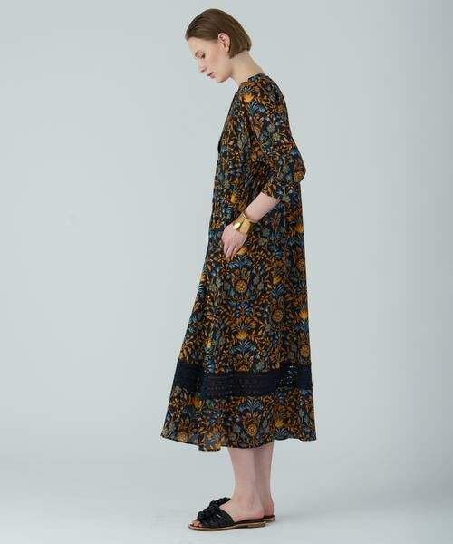 HOUSE OF LOTUS / ハウス オブ ロータス ワンピース | ボタニカルプリントヘムレースワンピース | 詳細2