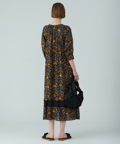 HOUSE OF LOTUS / ハウス オブ ロータス ワンピース | ボタニカルプリントヘムレースワンピース | 詳細3